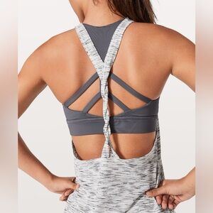 Lululemon Twist & Toil Tank Size 6 Tiger Space Dye Black, White, Nebula Tank Top